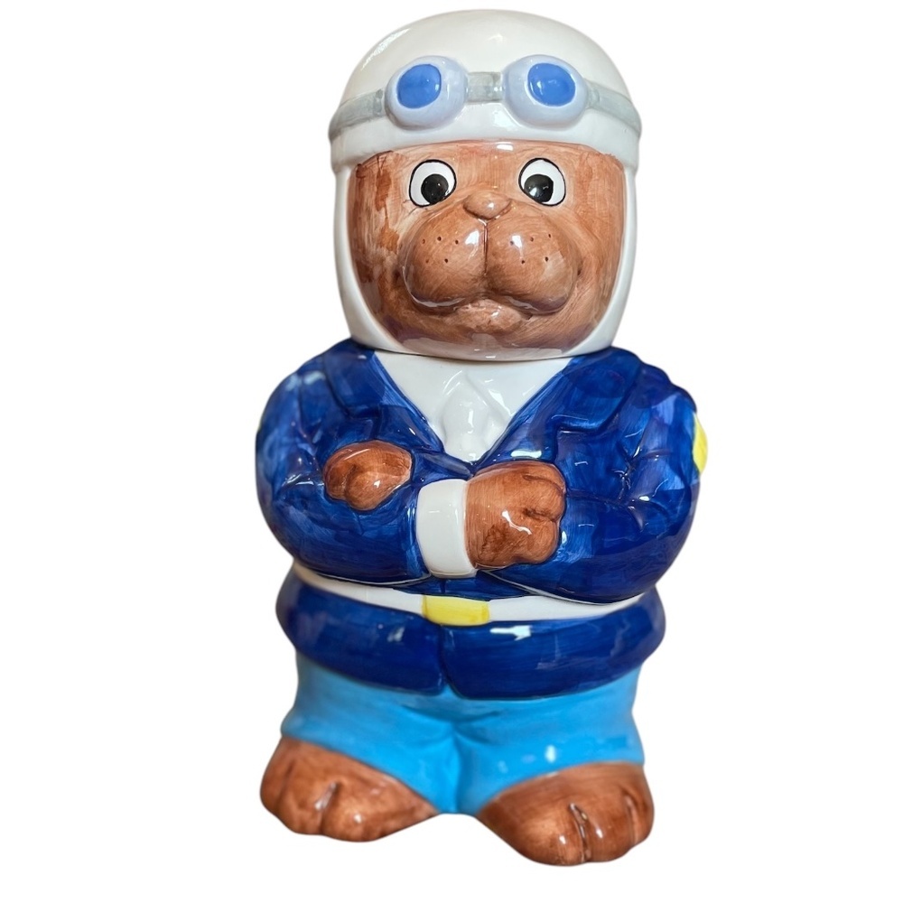 Vintage OGGI Richard Scary Sargent Murphy Ceramic Cookie Jar 1994